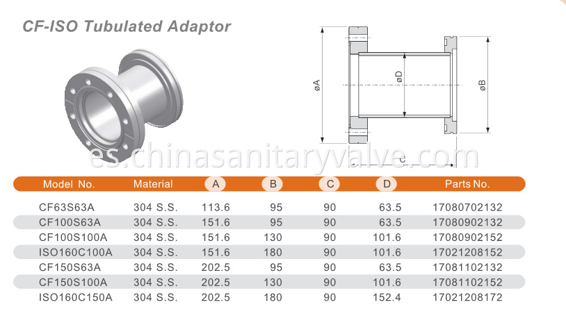 CF-ISO Tubulated Adaptor